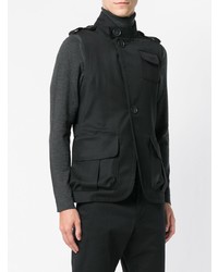 schwarze ärmellose Jacke von Wales Bonner