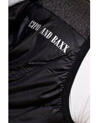 schwarze ärmellose Jacke von Cipo & Baxx