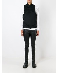 schwarze ärmellose Jacke von Ann Demeulemeester