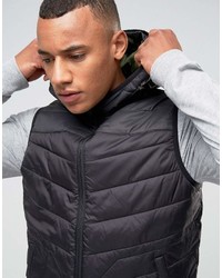 schwarze ärmellose Jacke von Jack and Jones