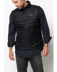 schwarze ärmellose Jacke von Jack Wolfskin