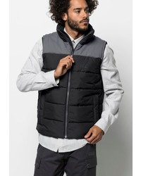 schwarze ärmellose Jacke von Jack Wolfskin