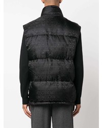 schwarze ärmellose Jacke von Moschino