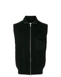 schwarze ärmellose Jacke von Maison Margiela