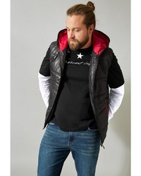 schwarze ärmellose Jacke von MEN PLUS BY HAPPY SIZE