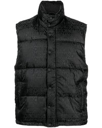 schwarze ärmellose Jacke von Moschino
