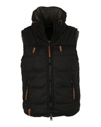 schwarze ärmellose Jacke von Naketano