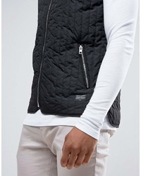 schwarze ärmellose Jacke von Solid