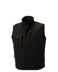 schwarze ärmellose Jacke von Russell