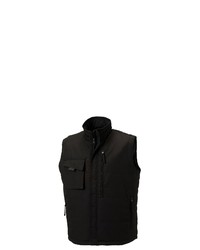 schwarze ärmellose Jacke von Russell