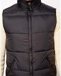 schwarze ärmellose Jacke von Selected