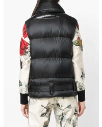 schwarze ärmellose Jacke von Moncler