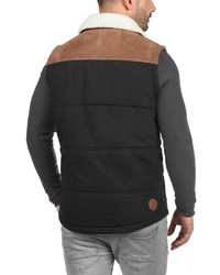 schwarze ärmellose Jacke von Solid