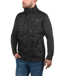 schwarze ärmellose Jacke von Solid