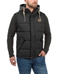 schwarze ärmellose Jacke von Solid