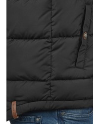 schwarze ärmellose Jacke von Solid