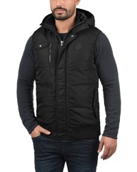 schwarze ärmellose Jacke von Solid