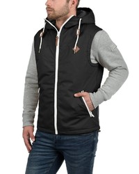 schwarze ärmellose Jacke von Solid