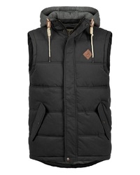 schwarze ärmellose Jacke von Solid