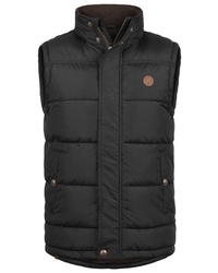 schwarze ärmellose Jacke von Solid