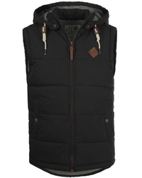 schwarze ärmellose Jacke von Solid