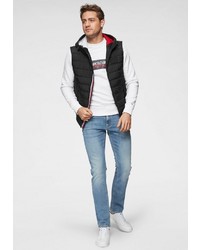 schwarze ärmellose Jacke von Tommy Hilfiger