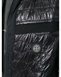 schwarze ärmellose Jacke von Stone Island