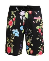 schwarze Badeshorts mit Blumenmuster von Bench
