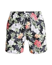 schwarze Badeshorts mit Blumenmuster von Jack & Jones
