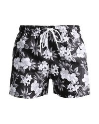 schwarze Badeshorts mit Blumenmuster von Jack & Jones