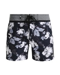 schwarze Badeshorts mit Blumenmuster von Quiksilver