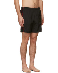 schwarze Badeshorts von Alexander McQueen