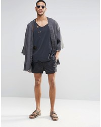 schwarze Badeshorts von Asos