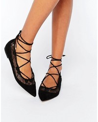 schwarze Ballerinas von Asos