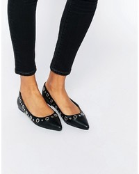 schwarze Ballerinas von Asos