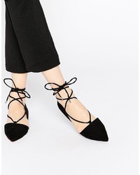 schwarze Ballerinas von Asos