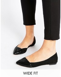 schwarze Ballerinas von Asos