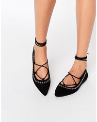 schwarze Ballerinas von Asos