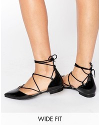 schwarze Ballerinas von Asos