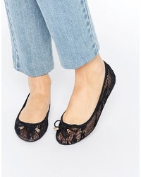 schwarze Ballerinas von Asos