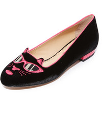 schwarze Ballerinas von Charlotte Olympia