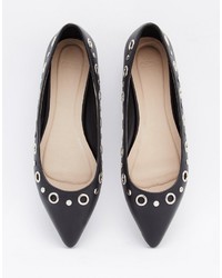 schwarze Ballerinas von Asos