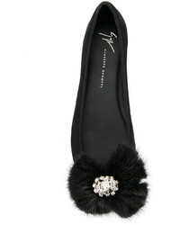 schwarze Ballerinas von Giuseppe Zanotti Design