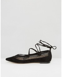 schwarze Ballerinas von Asos