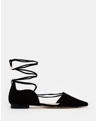 schwarze Ballerinas von Asos