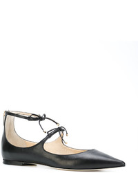 schwarze Ballerinas von Jimmy Choo