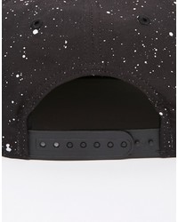 schwarze Baseballkappe mit Sternenmuster von Asos