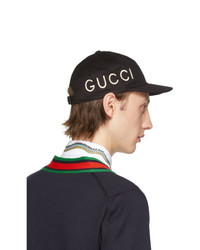 schwarze Baseballkappe von Gucci