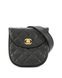 schwarze Bauchtasche von Chanel Vintage