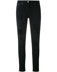 schwarze enge Jeans aus Baumwolle mit Destroyed-Effekten von The Kooples
